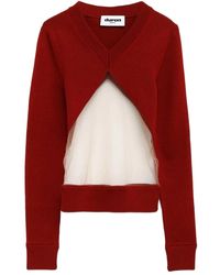 Duran Lantink - V-Neck Panelled Sweater - Lyst