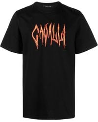Roberto Cavalli - T-shirt en coton à logo imprimé - Lyst