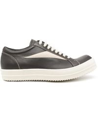 Rick Owens - Leather Lace-Up Sneakers - Lyst