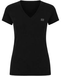 ARMANI EXCHANGE - Logo-Patch V-Neck T-Shirt - Lyst