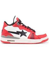 A Bathing Ape - Clutch Sta #1 Leather Sneakers - Lyst