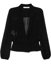 Philosophy Di Lorenzo Serafini - Bluse Mit Falten - Lyst