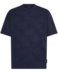 KARL LAGERFELD - All-Over Monogram T-Shirt - Lyst