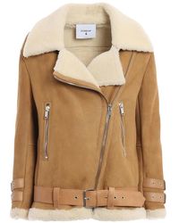 Dondup - Lammy En Leren Jack Met Ceintuur - Lyst