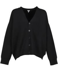Loewe - Buttoned Knitted Cardigan - Lyst