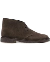 Clarks - Dark Suede Boots - Lyst