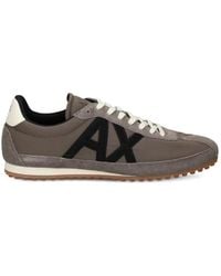 ARMANI EXCHANGE - Logo-Patch Low-Top Sneakers - Lyst