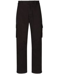 Dolce & Gabbana - Logo-plaque Mid-rise Cargo Trousers - Lyst
