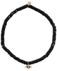 Sydney Evan - 14Kt Groovy Eye Onyx Beaded Bracelet - Lyst