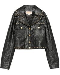 Michael Kors - Studded Crinkled Jacket - Lyst