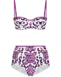 Dolce & Gabbana - 'Maiolica' Print Bikini - Lyst