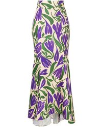 Bambah - Floral-print Fishtail Skirt - Lyst