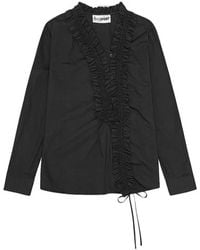 OperaSPORT - Ruffled Tie Shirt - Lyst