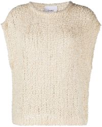 Nude - Crew-neck Sleeveless Knitted Top - Lyst