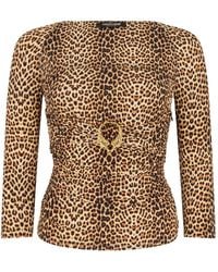 Roberto Cavalli - Leopard-Print Top - Lyst