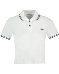 Vivienne Westwood - Orb-Embroidered Short-Sleeve Polo Shirt - Lyst