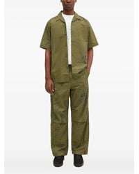 Maharishi - Camicia A Maniche Corte Con Ricamo Drago - Lyst