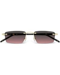 Montblanc - Rimless Rectangle-Frame Sunglasses - Lyst