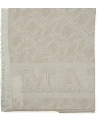 Max Mara - Monogram-Jacquard Fringed Scarf - Lyst
