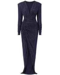 Alexandre Vauthier - Crystal-Embellished Draped Maxi Dress - Lyst
