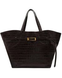 Anine Bing - Elly Tote Embossed- Dark - Lyst