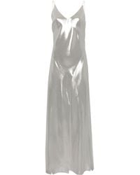 Carine Gilson - Lurex-detail Silk Slip Dress - Lyst