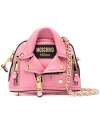 moschino biker crossbody bolsa