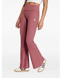 adidas - Essentials Rib Flared Leggings - Lyst