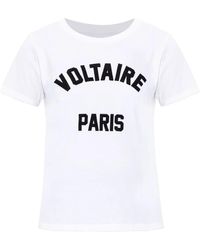 Zadig & Voltaire - Logo-Embroidered T-Shirt - Lyst