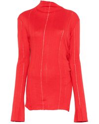 Jade Cropper - Slit-Detail Knitted Top - Lyst