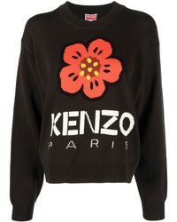 KENZO - Jersey Boke Flower en intarsia - Lyst