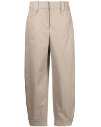 Alberta Ferretti - High-Waisted Cropped Trousers - Lyst