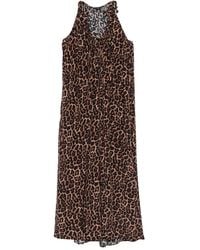 Anine Bing - Vestido midi Flora con animal print - Lyst