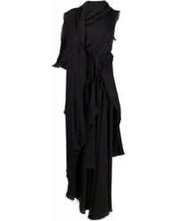 Yohji Yamamoto - ドレープ マキシドレス - Lyst