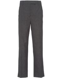 Prada - Zip-Pocket Wool Trousers - Lyst