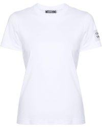 Moschino - T-shirt en coton à logo brodé - Lyst