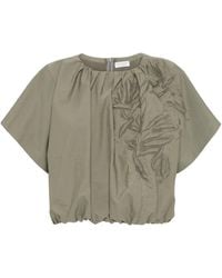 Brunello Cucinelli - Floraアップリケ ブラウス - Lyst