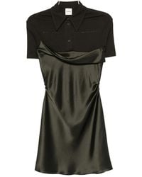 Nanushka - Satin-Paneled Mini Dress - Lyst