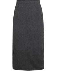 Fabiana Filippi - Platinum Bubble-Stitch Midi Skirt - Lyst