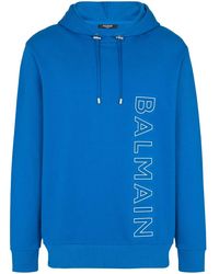Balmain - Sudadera Con Capucha Y Logo En Relieve - Lyst