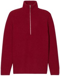 Closed - Gerippter Pullover Mit Stehkragen - Lyst