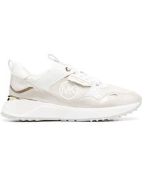 MICHAEL Michael Kors - Theo Metallic-effect Low-top Sneakers - Lyst