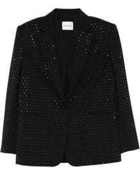 ANDAMANE - Single-Breasted Crystal-Embellished Blazer - Lyst