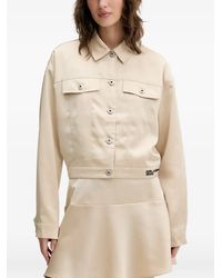 KARL LAGERFELD - Satin Cut-Out Jacket - Lyst
