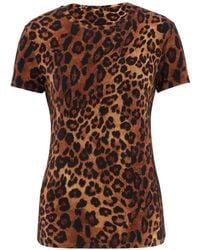 L'Agence - Ressi Leopard-Print T-Shirt - Lyst