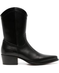 DSquared² - Western Leather Ankle Boots - Lyst