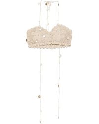 Asta Resort - Charlotte Crochet Shell-Embellished Top - Lyst