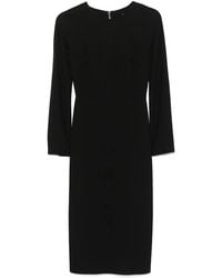 Semicouture - Viscose Maxi Dress with Exposed Zip - Lyst