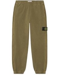 Stone Island - 6200012 Malfilé Fleece 'Old' Effect Regular-Fit Joggers With Pockets - Lyst