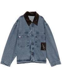 Charles Jeffrey - Corduroy Collar Denim Jacket - Lyst